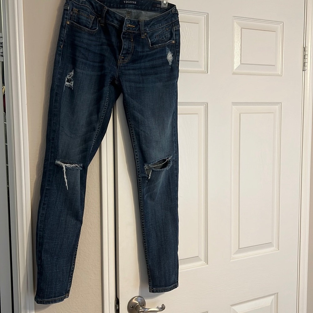 Vigoss Distressed Ankle Jean 27” Waist 27” Inseam
